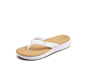 REEF Tongs mode femme Cushion Cloud,White/Tan, 42.5 EU