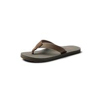 Reef Twinpin Mens Beach Flip Flop, Soft Cushion Footbed, Water Friendly, Tan/Grey, 12