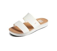REEF Water Vista Slide Mule à plateforme pour femme, résistante à l'eau, soutien de la voûte plantaire, Blanc/marron clair, 38.5 EU