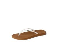 Reef Women's Flip-Flop, White/Tan, 7 Tongs Cushion Slim pour Femme, Bronze, Pointure 7, Blanc/Marron Clair, 5 UK
