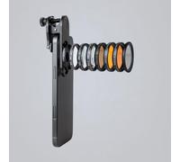 ReefLens MKII Pro Kit d'objectifs 37 mm pour smartphones - 7 objectifs inclus : 3 x macros (x4, x8, x15), CPL polarisés, filtres 12000K, 16000K, 20000K - Support universel pour téléphone - Conçu au