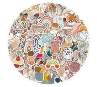 REEKNOKOL 100 pièces Stickers Aesthetic,Stickers Scrapbooking, Autocollant Kawaii, Stickers Autocollants pour Bouteilles D'eau, Scrapbooking, Journal Intime, Ordinateur Portable（Boho 1）