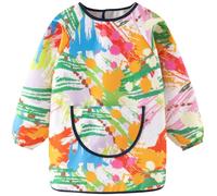 REEKNOKOL Tablier enfant, 2-6 ans, tablier imperméable pour enfants, tablier de peinture avec poche pour peindre, cuisiner, manger, faire des activités artistiques et manuelles (Style 2)