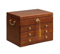 REEKOS Coffret à Bijoux Boîte à Bijoux Boîte À Bijoux En Bois Organisateur Tiroirs Bijoux Vitrine Collier Bague Boucles D'oreilles Rangement Rétro Organisateur à Bijoux Coffre Bijoux