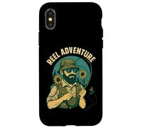 Reel Adventure Pêche à la mouche graphique Coque pour iPhone X/XS