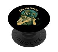 Reel Adventure Pêche à la mouche graphique PopSockets PopGrip Adhésif