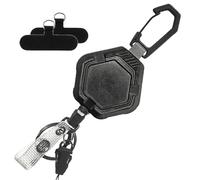 Reel De Badge D'identité - Lanyard Téléphonique Rétractable, Clip De Protection Contre Vol | Moids Clés De Carabiner Pour L'alpinisme, La Randonnée, Trekking, Matériel De Travail, Les Accesso