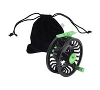 Reel de pêche à la mouche Aluminium Alloy Black Green 20lb Peste à droite gauche Accessoires de roue de truite pour l'eau salée d'eau douce