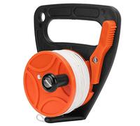 Reel de plongée bobine de plongée sous-marine avec une ligne de nylon de 46 m Construction de PC robuste pour la plongée de plongée en plongée (Roue orange)