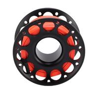 Reel de Plongée, Bobine de Plongée sous-Marine Légère avec Crochets à Double Fin Aluminium d'aviation pour l'extérieur (Black)