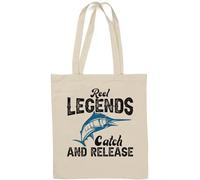 Reel Legends Catch and Release Swordfish Sac fourre-tout en coton naturel Blanc