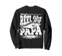 Reel Like My Papa Funny Fishing buddy Grand Son Daughter Sweatshirt