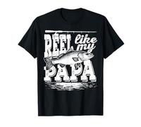 Reel Like My Papa Funny Fishing buddy Grand Son Daughter T-Shirt