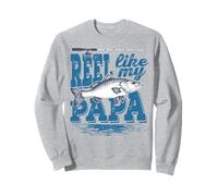 Reel Like My Papa Funny Fishing Grand Son Daughter Sweatshirt