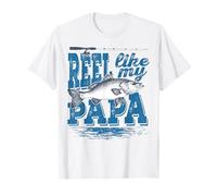 Reel Like My Papa Funny Fishing Grand Son Daughter T-Shirt
