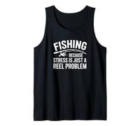Reel Problem Slogan amusant Passion Hobby Fishing Débardeur