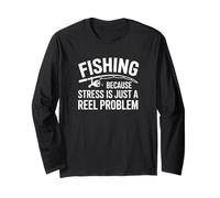 Reel Problem Slogan amusant Passion Hobby Fishing Manche Longue