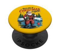 Reeling in Christmas Cheer - Pêche de Noël Amusante PopSockets PopGrip Adhésif