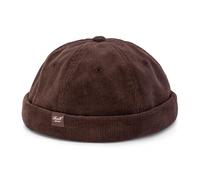 Reell Bonnet Docker en Velours Cotele Homme - Bonnets Casquette Skull Boucle Metal, avec Revers, Doublure Automne-Hiver Automne Hiver