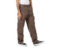 Reell Flex Cargo LC Pantalon cargo pour homme avec poches latérales, Gris marron., 28W x 30L