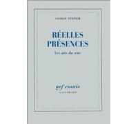 Réelles présences: Les arts du sens de George Steiner,Michel R. de Pauw (Traduction) ( 4 janvier 1991 )