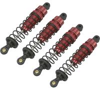 Reely 1:10 Amortisseur à pression d'huile en aluminium rouge (métallisé) avec ressorts noir 90 mm 4 pc(s)