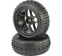 Reely 1:10 Buggy Roues complètes Spike 5 doubles rayons noir 2 pc(s)
