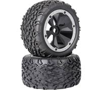 Reely 1:8 Monstertruck Pneus 6 rayons gris-noir 2 pc(s)