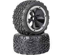 Reely 1:8 Monstertruck Pneus 6 Rayons Gris-Noir 2 pc(s)