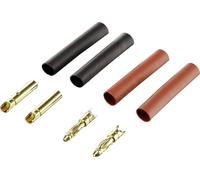 Reely 1373188 Fiche mâle pour batterie 2 mm doré(e) 2 paire(s)