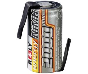 Reely Cellule Simple de Batterie NiMH 1.2 V 2000 mAh avec Pattes à souder