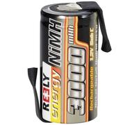 Reely Cellule Simple de Batterie NiMH Sub-C 1.2 V 3000 mAh avec Pattes à souder