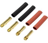 Reely RE-6534189 Fiche mâle pour batterie 4 mm doré(e) 2 paire(s)