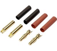 Reely Fiche mâle pour batterie RE-6534192 4 mm dorée 40 paires