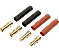 Reely RE-6702306 Fiche mâle pour batterie, Prise femelle pour batterie 3,5 mm doré(e) 2 paire(s)