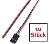 Reely servo Câble enfichable [1x F femelle - 1x extrémité(s) ouverte(s)] 30.00 cm 0.14 mm² plat 10 pc(s)