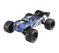Reely Thor bleu brushed 1:10 Auto RC électrique Monstertruck 4 roues motrices (4WD) 100% RtR 2,4 GHz avec accu, chargeu
