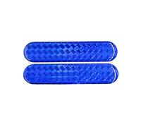 Reemky 10Pcs Avertissement de Sécurité Réfléchissant Carauto-Adhésif Réflecteur Autocollant 4 Couleurs en Option (10.6 CM X 2.3 CM)