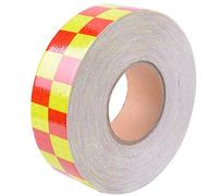 Reemky Bande de sécurité réfléchissante 2"x 33ft jaune rouge nuit AVERTISSEMENT ATTENTION adhésif netteté Checker marquage Sticker autocollant 6 couleurs en option (5CM x 10M)