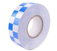 Reemky Réfléchissant ruban de sécurité 2"x 9.8 ft bleu blanc nuit Avertissement Attention Adhésif Netteté Checker Marquage Sticker Autocollant 6 couleurs en option (5CM x 3M)
