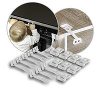 Reer 71040 Protection pour armoires et tiroirs, Avantage Pack Lot de 8, blanc