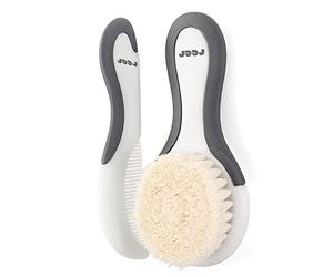 reer BabyCare 81070 Kit de soins capillaires 2 pièces avec brosse à poils de chèvre et peigne à croûte