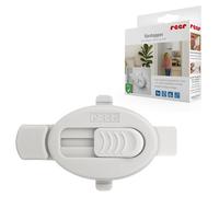 reer Butée de porte avec fonction de désactivation | Sécurité enfant | Protège efficacement les doigts contre le pincement | Montage adhésif facile | Compatibilité universelle pour portes en bois