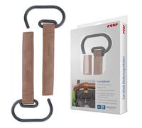 reer CarryHook Lot de 2 crochets universels pour poussette, sacs à langer et sacs à provisions, fixation, accessoires de poussette, marron/noir