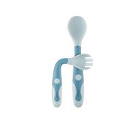Reer - Couverts d'apprentissage pliables à 360° - bleu - 2 pcs.