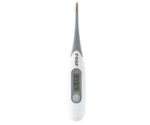 reer Expresstemp Thermomètre Numérique pour Bébés/Enfants avec Pointe Flexible Durée de Mesure de 10 Secondes Blanc
