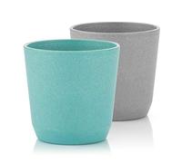 reer Growing Tasses Set de 2 Vaisselle Durable pour Enfants Bleu/Gris Matières Premières Durables sans Mélamine 1 Unité