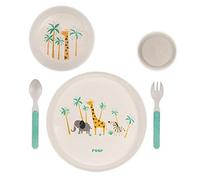Reer Growing WildLife Set de vaisselle pour enfant durable sans substances nocives et sans mélamine 22010 W