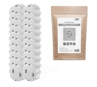 reer Lot de 20 capuchons de prise de courant Blanc