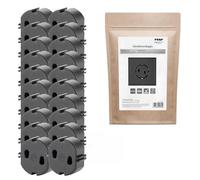 reer Lot de 20 capuchons de prise de courant, l'original de l'inventeur de la protection pour prise de courant, noir